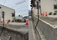 【飯田市浜井町】富士山稲荷神社 擁壁高圧洗浄工事