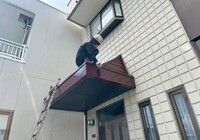 【飯田市小伝馬町】太田歯科様 玄関上屋根塗装工事（ユメロック114ライン仕様）