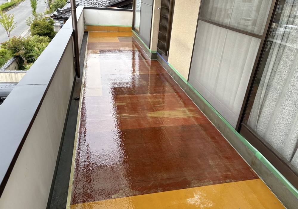 【飯田市丸山町】戸建て G様邸 ベランダ防水・笠木改修工事（FRP防水仕様）