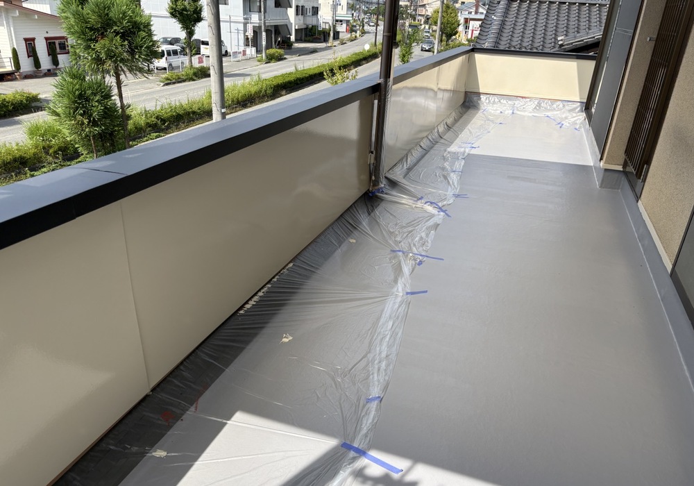 【飯田市丸山町】戸建て G様邸 ベランダ防水・笠木改修工事（FRP防水仕様）