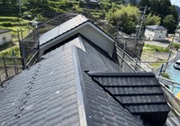 飯田市山本　H様邸　本宅屋根塗装工事　弱溶剤二液型NADシリコンウレタン樹脂塗料