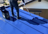 飯田市山本　H 様邸　【追加工事】屋根塗装工事　弱溶剤二液型NADシリコンウレタン樹脂塗料