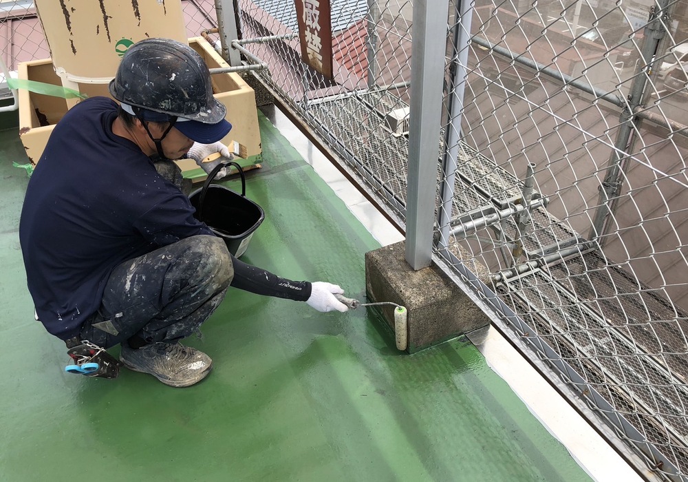 【飯田市中央通り】にしべ様 店舗外壁塗装・屋根塗装・ベランダ防水工事（ユメロック114ライン仕様）