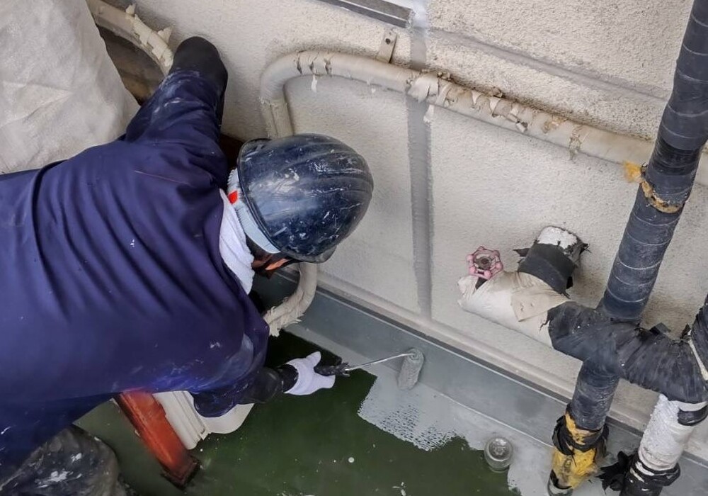 【飯田市中央通り】にしべ様 店舗外壁塗装・屋根塗装・ベランダ防水工事（ユメロック114ライン仕様）